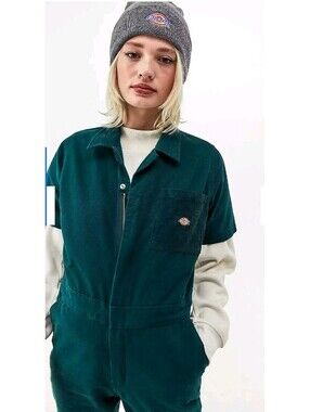 Urban Outfitters Dickies XS Forest Green Reworked Corduroy Accent Coveralls